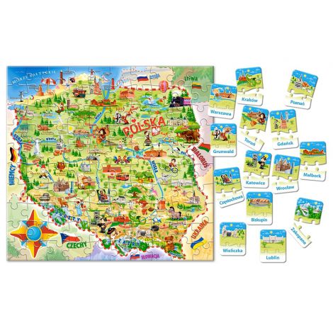 Puzzle Castorland 100el Mapa Polski + Quiz - 2